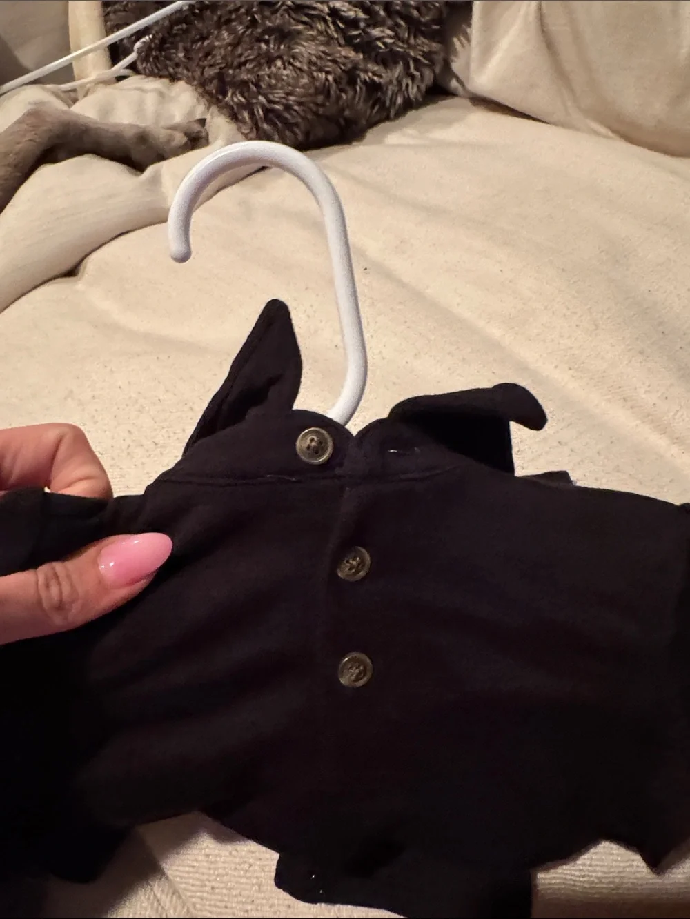 Little Sleepies Black Long-Sleeve Footed One-Piece